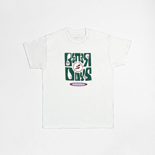 Squarelettering Tee White